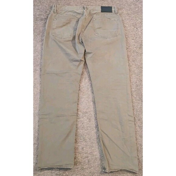 Men's AllSaints Carter Twill Beech Green Button Fly Jeans Size 33x29 - Picture 3 of 8